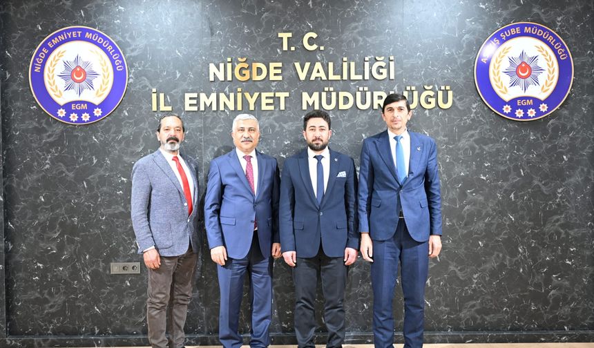 Taner Gümüş’ten Niğde İl Emniyet Müdürü Erdinç Yüceer’e ziyaret