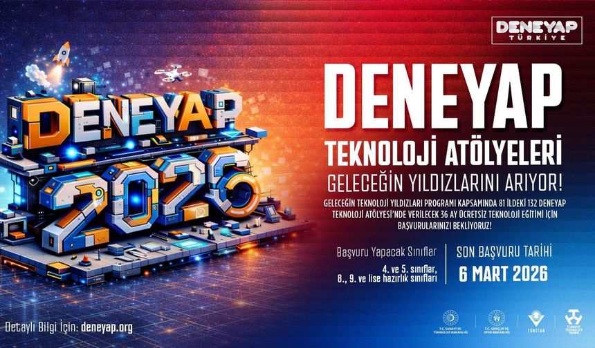 DENEYAP Teknoloji Atölyeleri yeni öğrencilerini arıyor