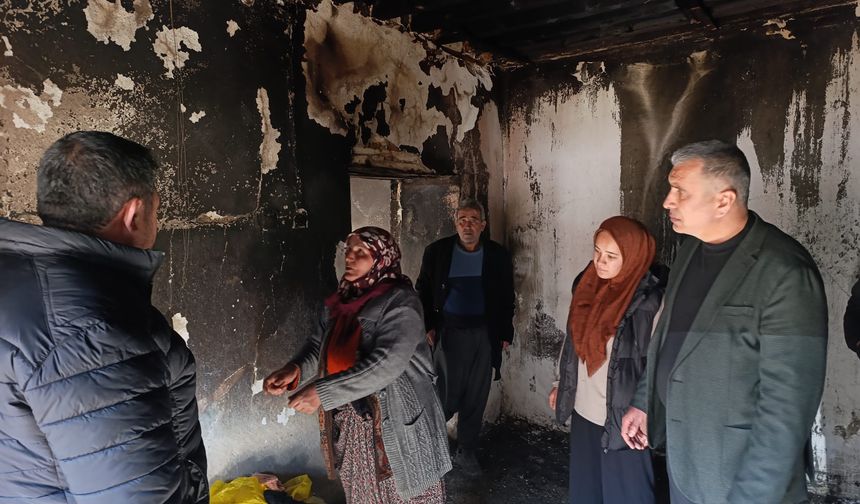 Çamardı’da soba yangını sonrası evde inceleme yapıldı