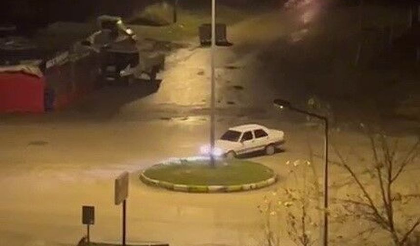 Drift atan otomobil sürücüsü tepkilere neden oldu