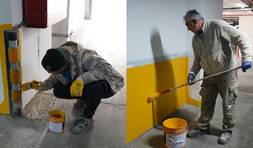 “Belediyeye ait kapalı otoparkta yenileme sürüyor”