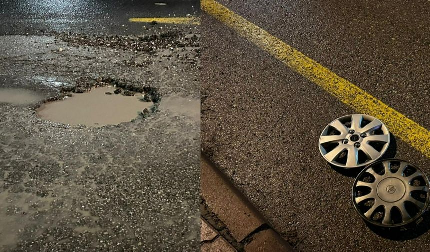 Niğde’de tümsek jant kapaklarını uçurdu