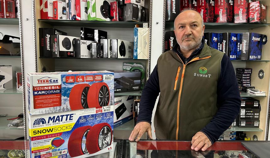 Niğde’de kış sürüşü için pratik çözüm: Kar çorabı