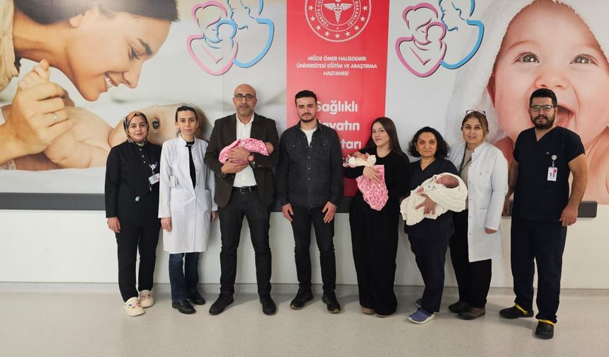 Niğde'de 31 haftalık üçüzler hayata tutundu