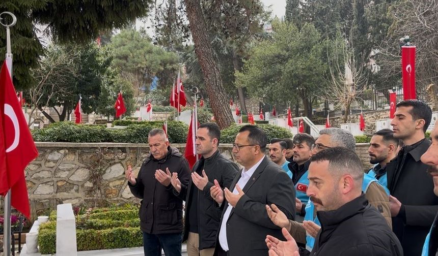 Bayram öncesinde şehitler unutulmadı