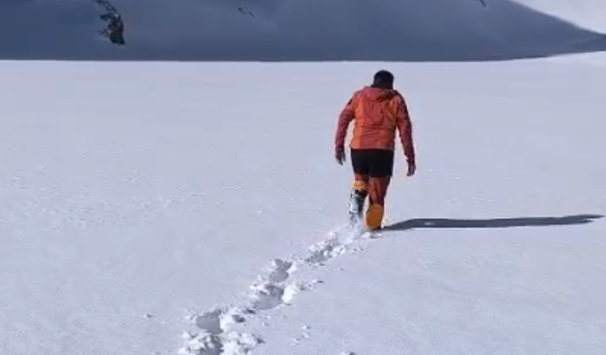 Karagöl ve Çiniligöl donmuş halde görüntülendi