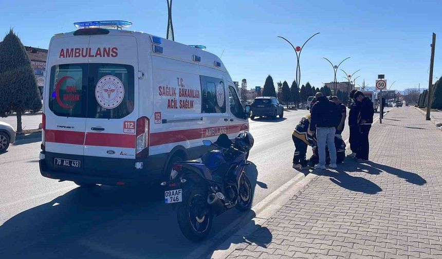 Motokurye kazası: 1 yaralı