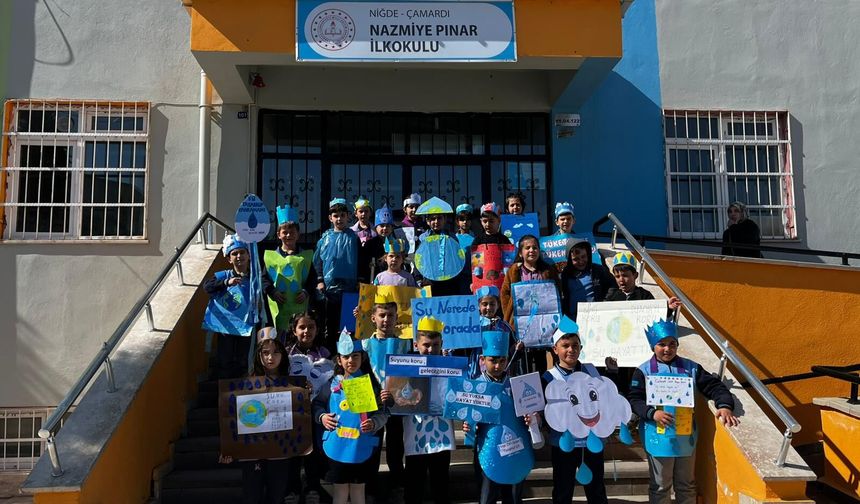 Niğde'de miniklerden vatandaşlara “Suyu Koru” çağrısı