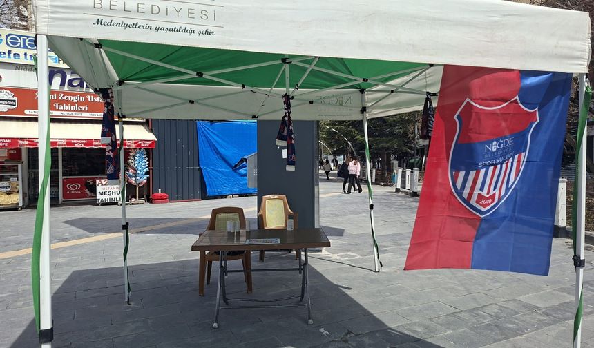 Niğde’de taraftara kolaylık: Bilet standı kuruldu