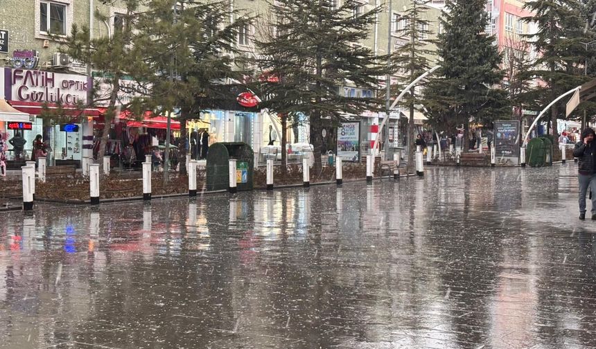 Niğde’de aniden bastıran dolu hayatı olumsuz etkiledi