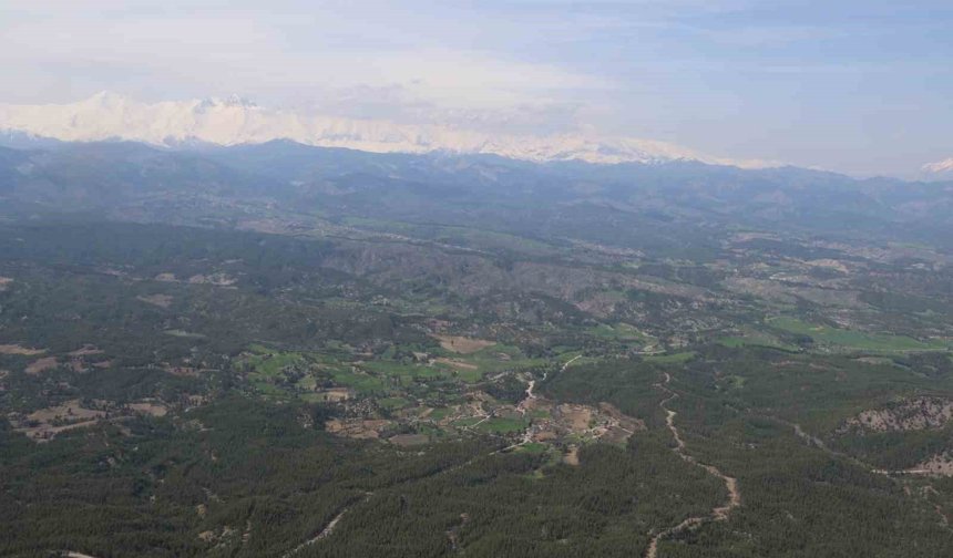 Adana'da bir yanda kar, bir yanda bahar