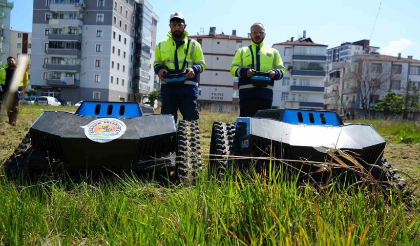 Çimleri artık robotlar biçiyor