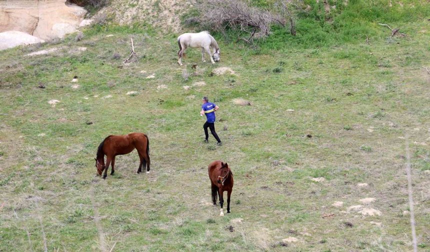 Sporcular hem zamana hem zorlu doğa şartlarına meydan okudu