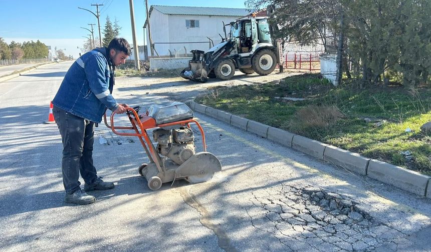 Sazlıca–Niğde yolunda onarım çalışması