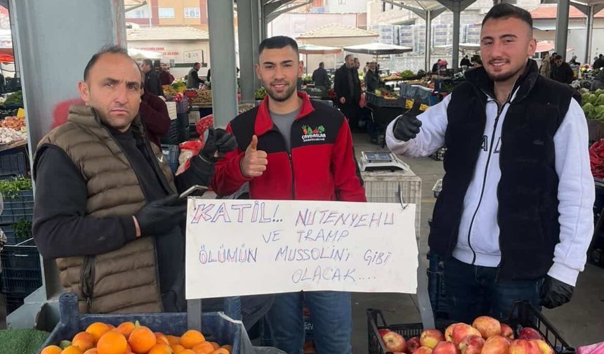 Niğde’de pazarcı esnafından İsrail’e protesto
