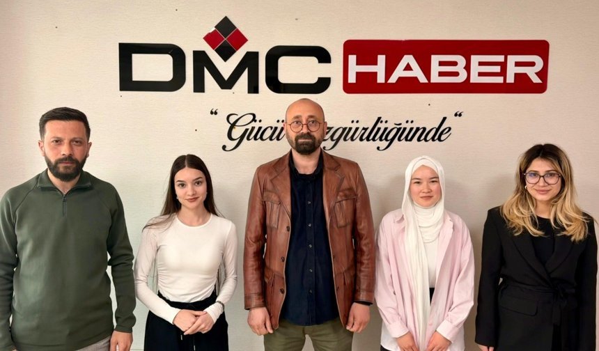 Kırgızistanlı öğrenciler DMC Haber’de staja başladı
