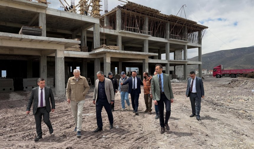 Çamardı Devlet Hastanesi inşaatında inceleme