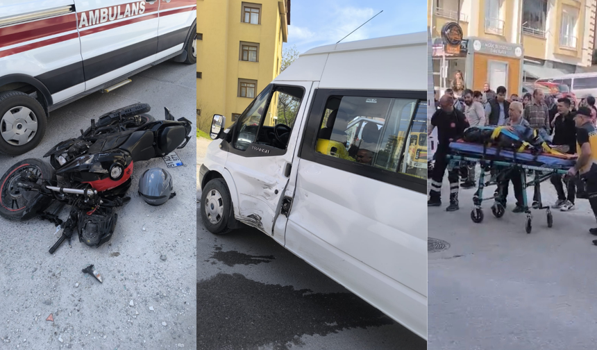 Niğde’de motosiklet ile minibüs çarpıştı: 2 yaralı