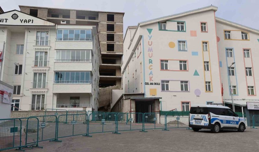 İstinat duvarı çöken inşaatta çalışmalar durduruldu
