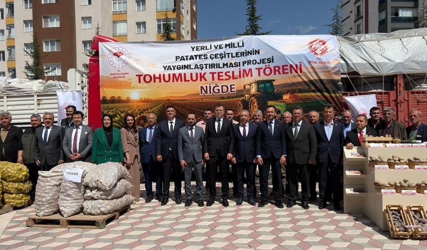Niğde’de üreticilere 60 ton yerli ve milli patates tohumu dağıtıldı