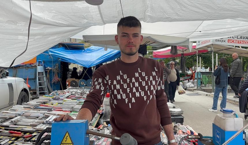 Niğde’de bıçak bileme ustalarından yoğun mesai