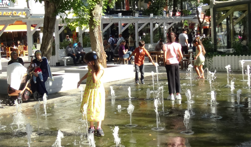 Niğde’de miniklerin serinleme durağı Şadırvan Park oldu
