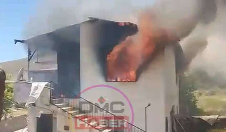 Keçikalesi’nde ev alev alev yandı