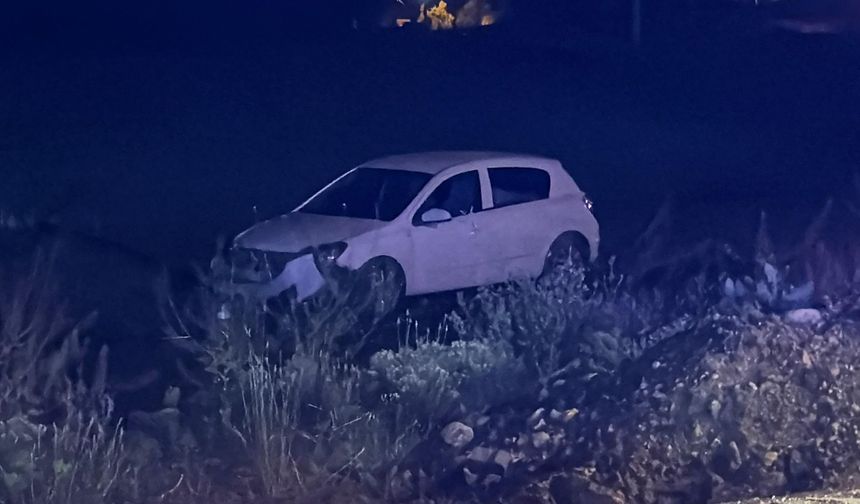Niğde’de otomobil tarlaya uçtu