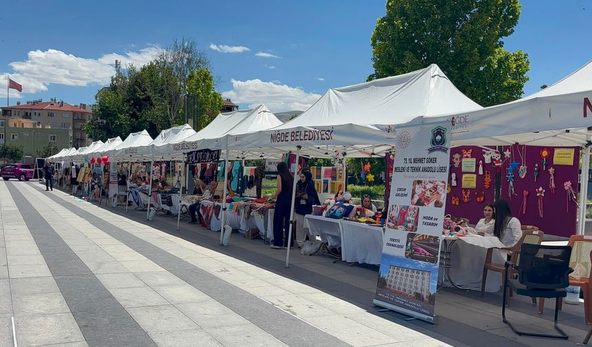 Niğde’de meslek lisesi öğrencilerin üretimleri sergilendi