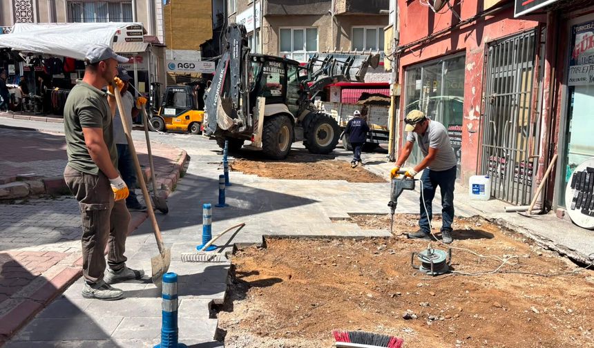 Niğde’de yağmur sonrası çöken taşlarda onarım çalışması