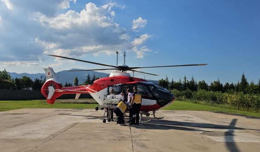 Prematüre bebek helikopter ambulansla Niğde'ye sevk edildi