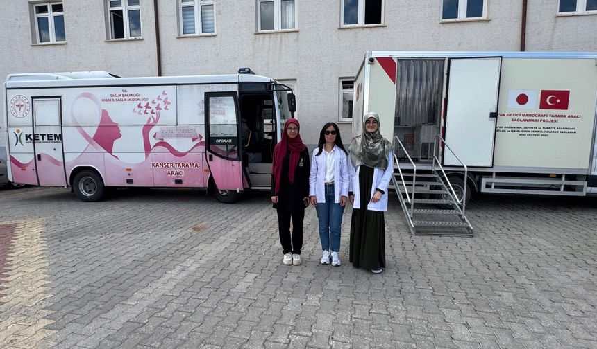 Gezici kanser tarama ekibi Çamardı'da hizmete başladı