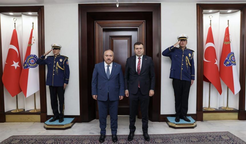 Vali Akmeşe'den Emniyet Genel Müdürü Fidan'a ziyaret