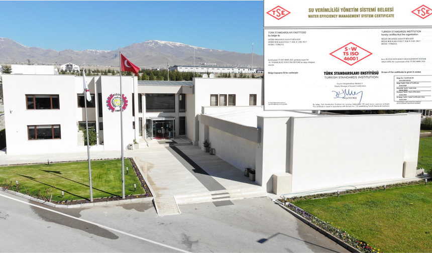 Niğde OSB, su verimliliğinde Türkiye'nin ilk 5'inde