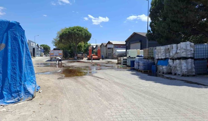 Yere dökülen kimyasal madde paniğe neden oldu