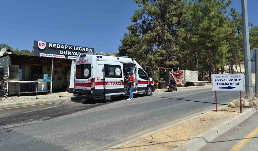 Devrilen motosikletteki 2 kişi yaralandı