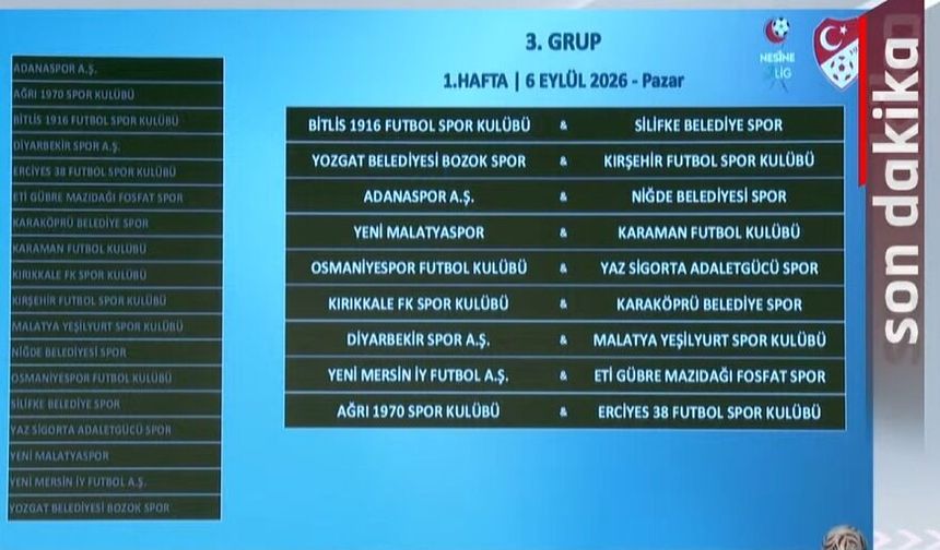 Niğde Belediyesi Spor'un yeni sezon fikstürü belli oldu
