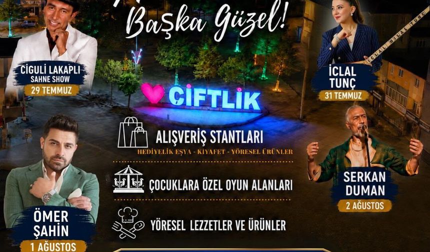 Çiftlik'te yaz akşamları etkinlikleri düzenlenecek