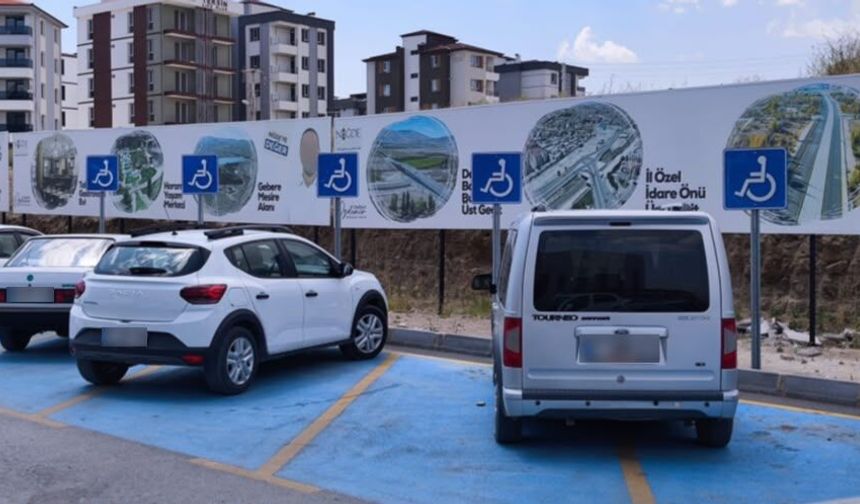 Hastanede engellilere ayrılan park alanları işgal ediliyor