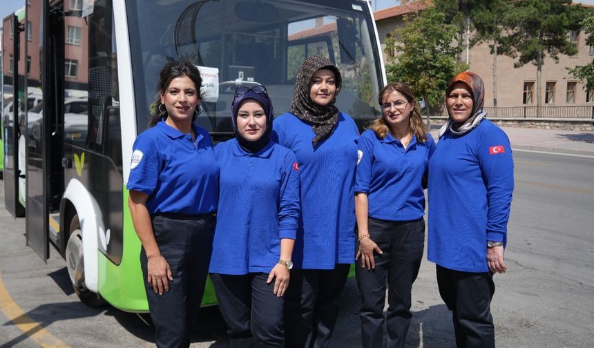 Niğde'de ücretsiz elektrikli otobüsler kadın şoförlere emanet