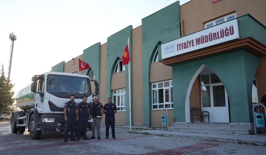 Alanya'daki orman yangınına Niğde'den destek ekibi