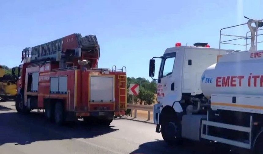 Biçerdöver yangını büyümeden söndürüldü