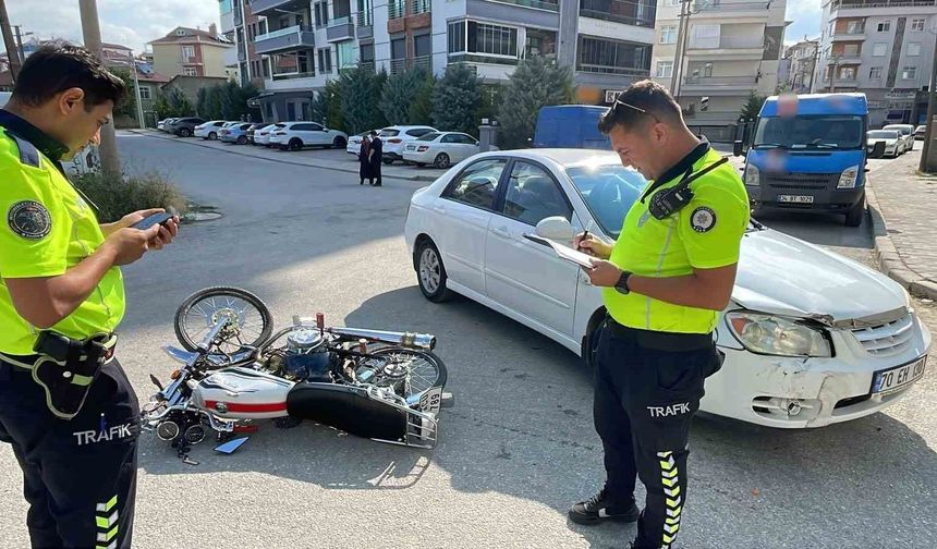 Karaman'da motosiklet kazası: 1 yaralı