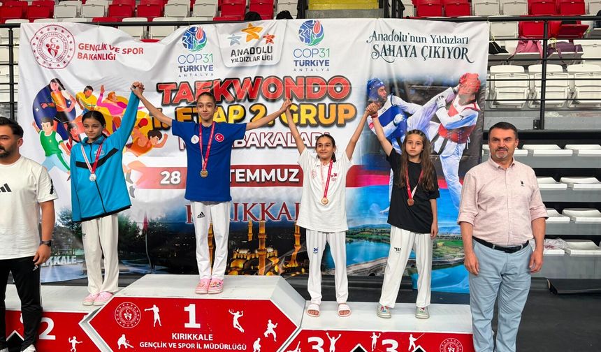 Niğde'ye taekwondoda 3 madalya