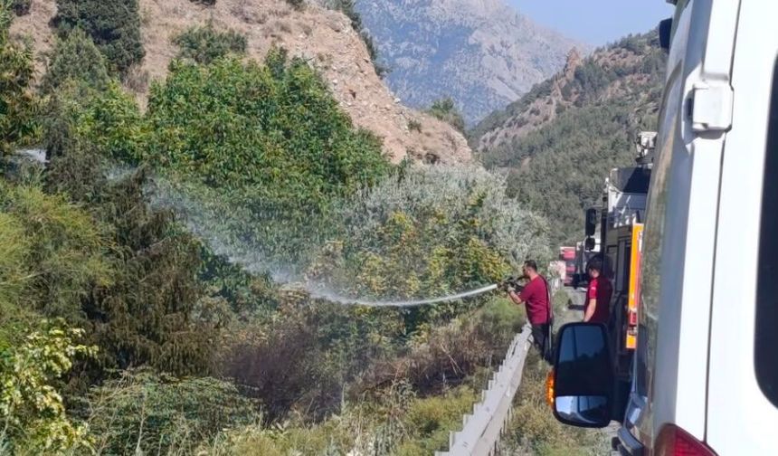 Çiftehan’da otluk alanda yangın çıktı