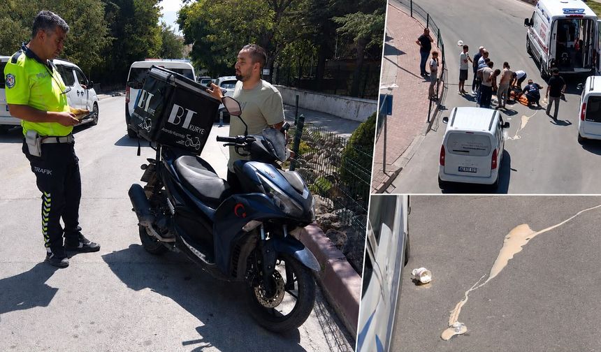Otomobilin çarptığı yayanın düşürdüğü dondurma ikinci kazaya neden oldu