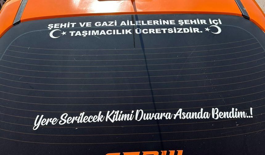 Niğde'de taksimetreyi değil, gönülleri çalıştırıyor