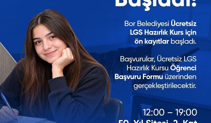 Bor’da LGS’ye hazırlananlar dikkat! Başvurular başladı