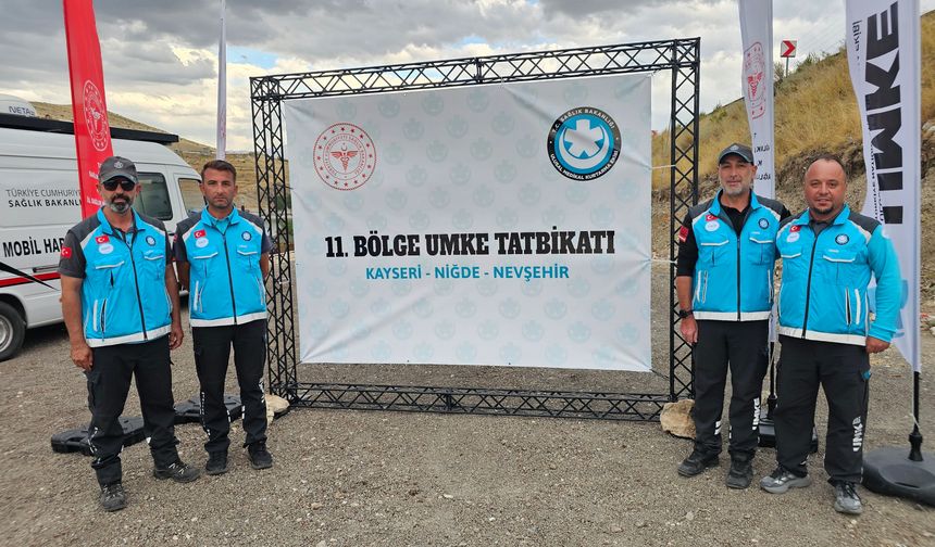 Niğde UMKE ekibi Kayseri'deki bölge tatbikatında görev aldı