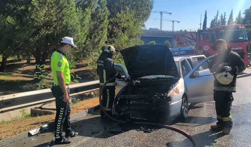 Hastaneden taburcu olduktan dakikalar sonra aracı küle döndü